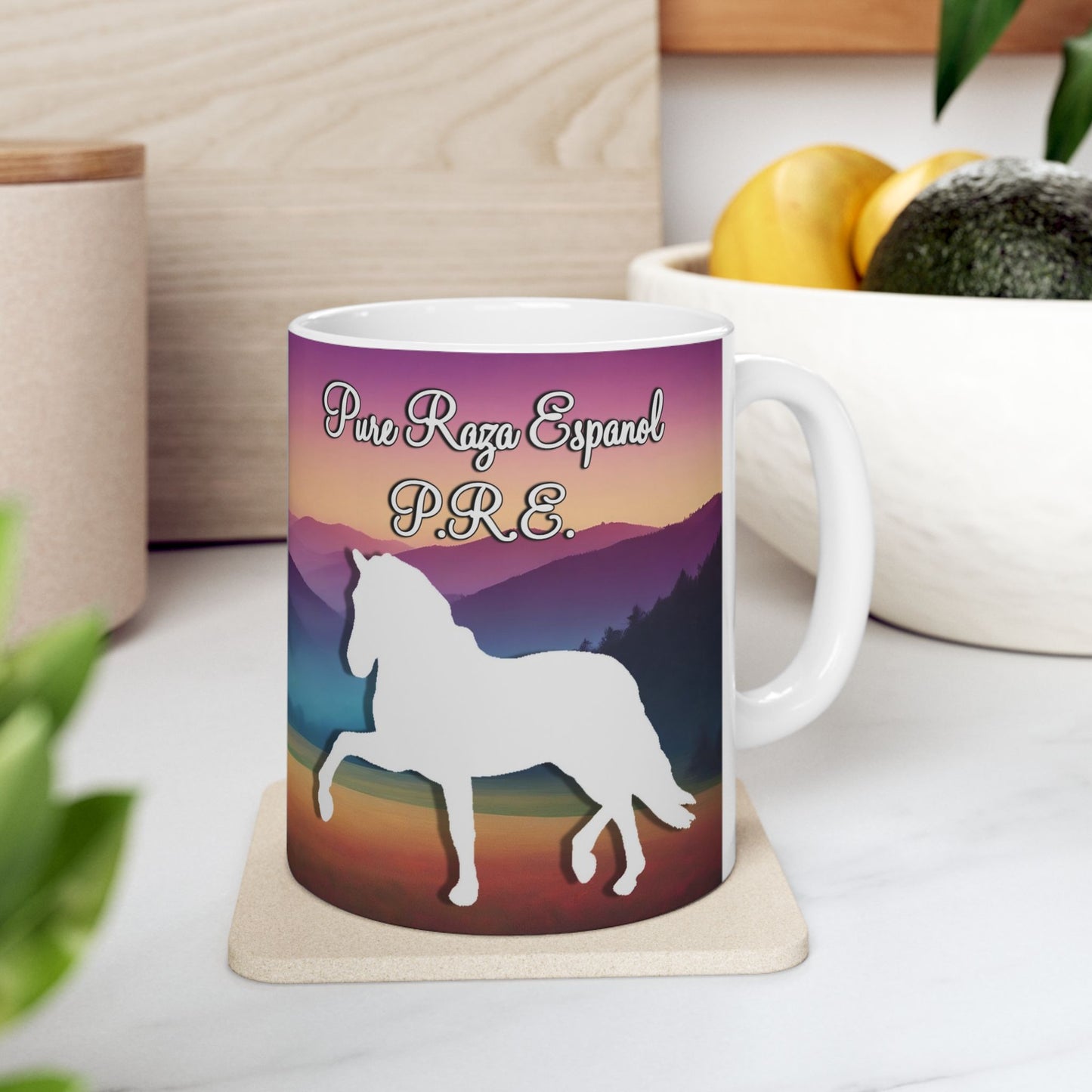 Mug Ceramic, (11 0z) PRE Pura Raza Espanola Horses-Andalusians