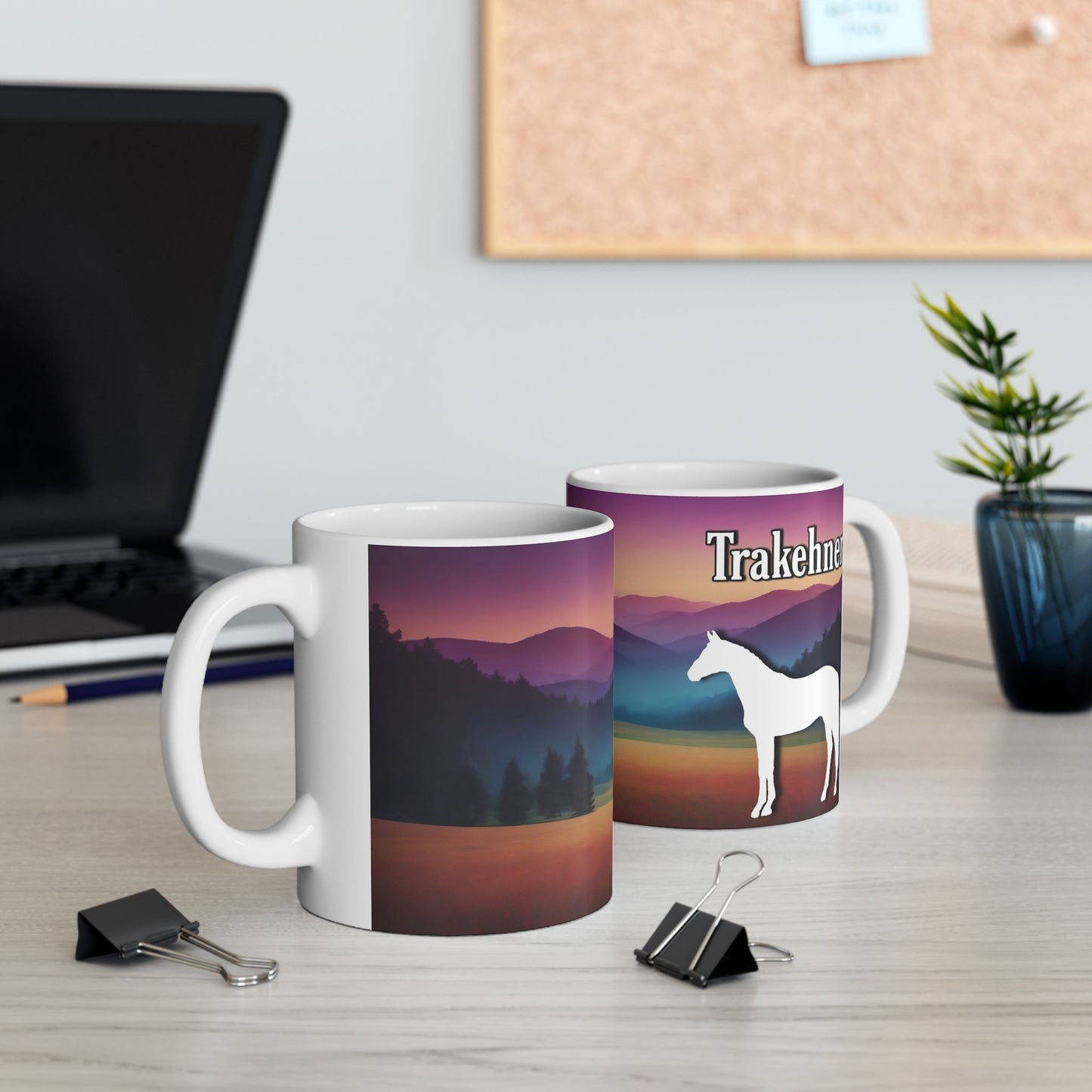 Mug Ceramic, (11 0z) Trakehner Warmblood Horses