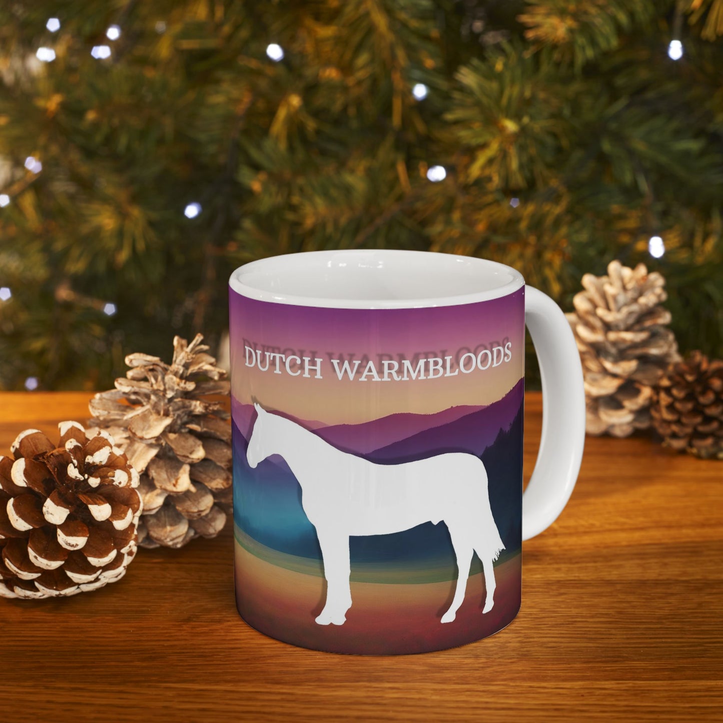 Mug Ceramic, (11 0z) Dutch Warmblood Horses