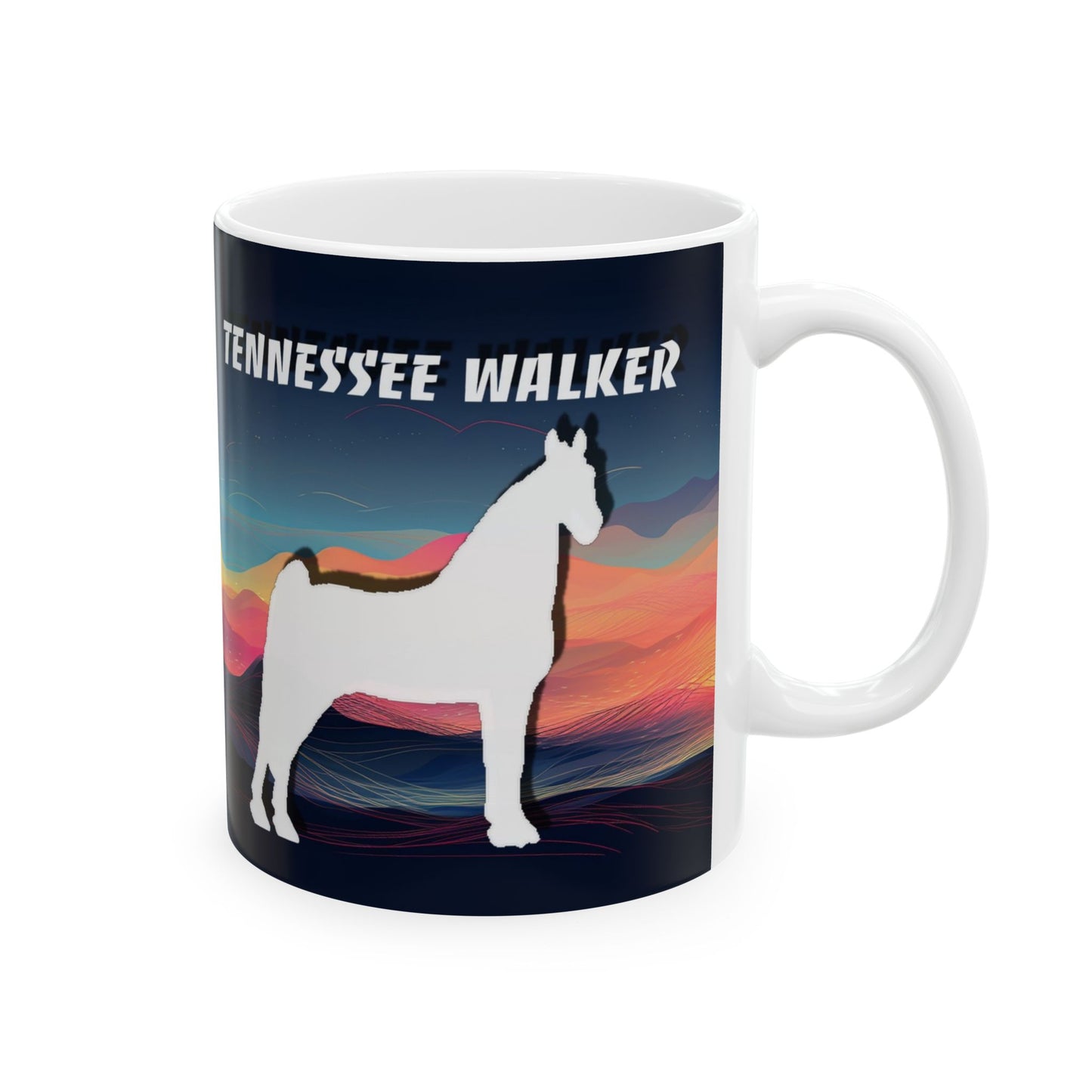 Mug Ceramic, (11 0z) Tennessee Walker Horses