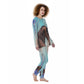 Pajamas-Women's-All-Over Print-190GSM Cotton-Bay Horses-Blue-Aqua-Brown