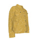 Jacket -Lapel-Collar-Pockets-Denim Coat Style-All-Over Print-Unisex-245GSM Cotton-Equestrian=Horses-English Tack-Gold-Yellow