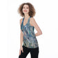 Tank Top-Women's Racerback-All-Over Print-Horse-Blue