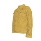 Jacket -Lapel-Collar-Pockets-Denim Coat Style-All-Over Print-Unisex-245GSM Cotton-Equestrian=Horses-English Tack-Gold-Yellow