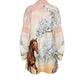 Cardigan-Women's-All-Over Print-Long Sleeve-Nature-Horse Design-Peach-Gray-Ecru