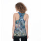 Tank Top-Women's Racerback-All-Over Print-Horse-Blue