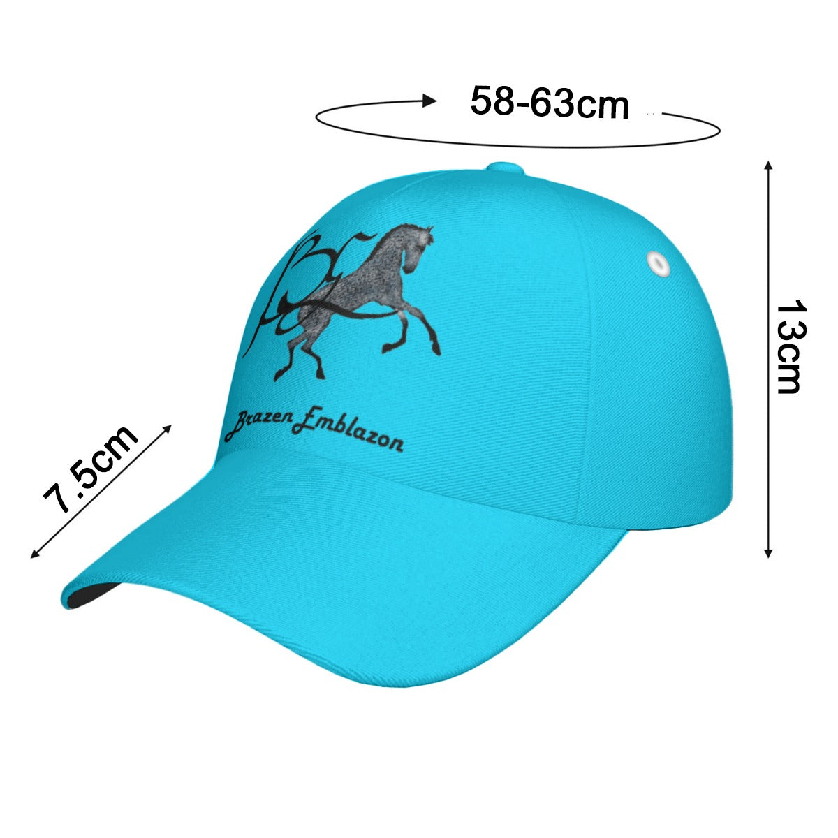 Baseball Cap Dad Hat-BE Logo-Adonis Colt-Turquoise