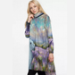 Top-Tunic-Dress-Turtle Neck-Long Sleeves-All Over Print-White Horses-Bird Purple-Blue-Grey-Flowers