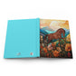 Hardcover Journal Matte-Chestnut Andalusian Horse-Mountains-Flowers-Sky