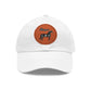 Baseball Cap-Dad Hat with Leather Patch (Round)-Morgans Horse