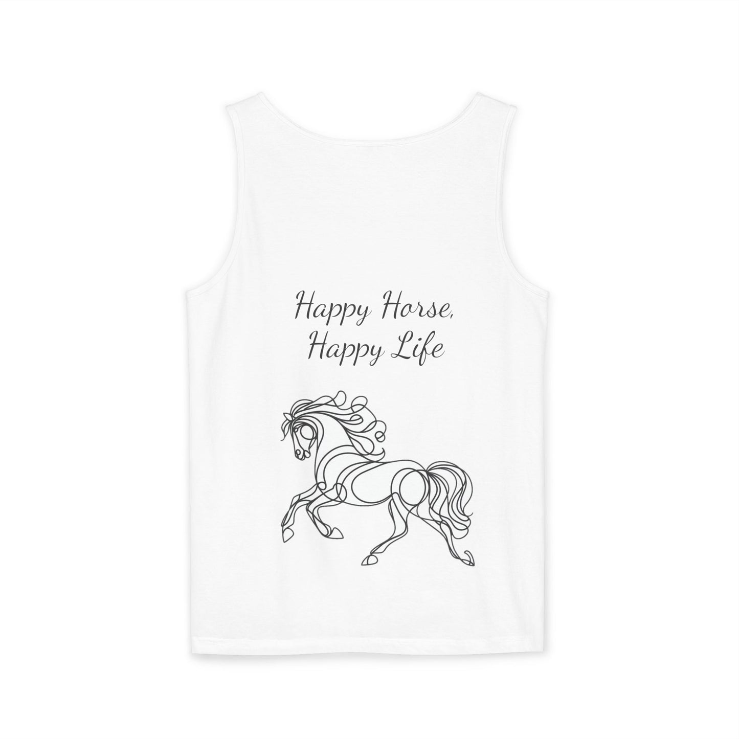 Tank Top-Unisex-Garment-Dyed-Happy Horse