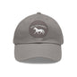 Baseball Cap-Dad Hat with Leather Patch (Round)-Welsh Ponies-Horse