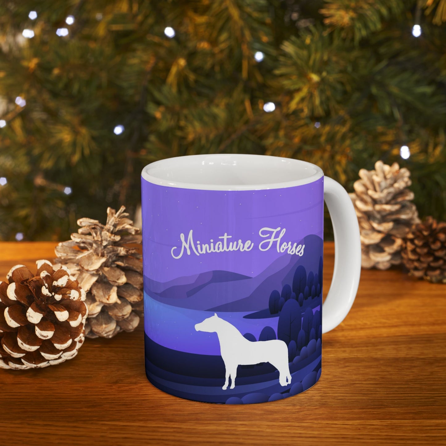 Mug Ceramic, (11 0z) Miniature Horses