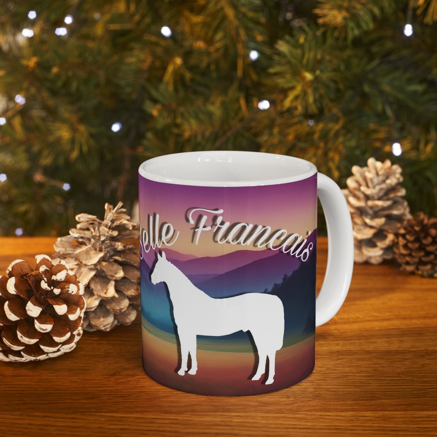 Mug Ceramic, (11 0z) Selle Francais Horses