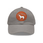 Baseball Cap-Dad Hat with Leather Patch (Round)-Selle Francais Horse