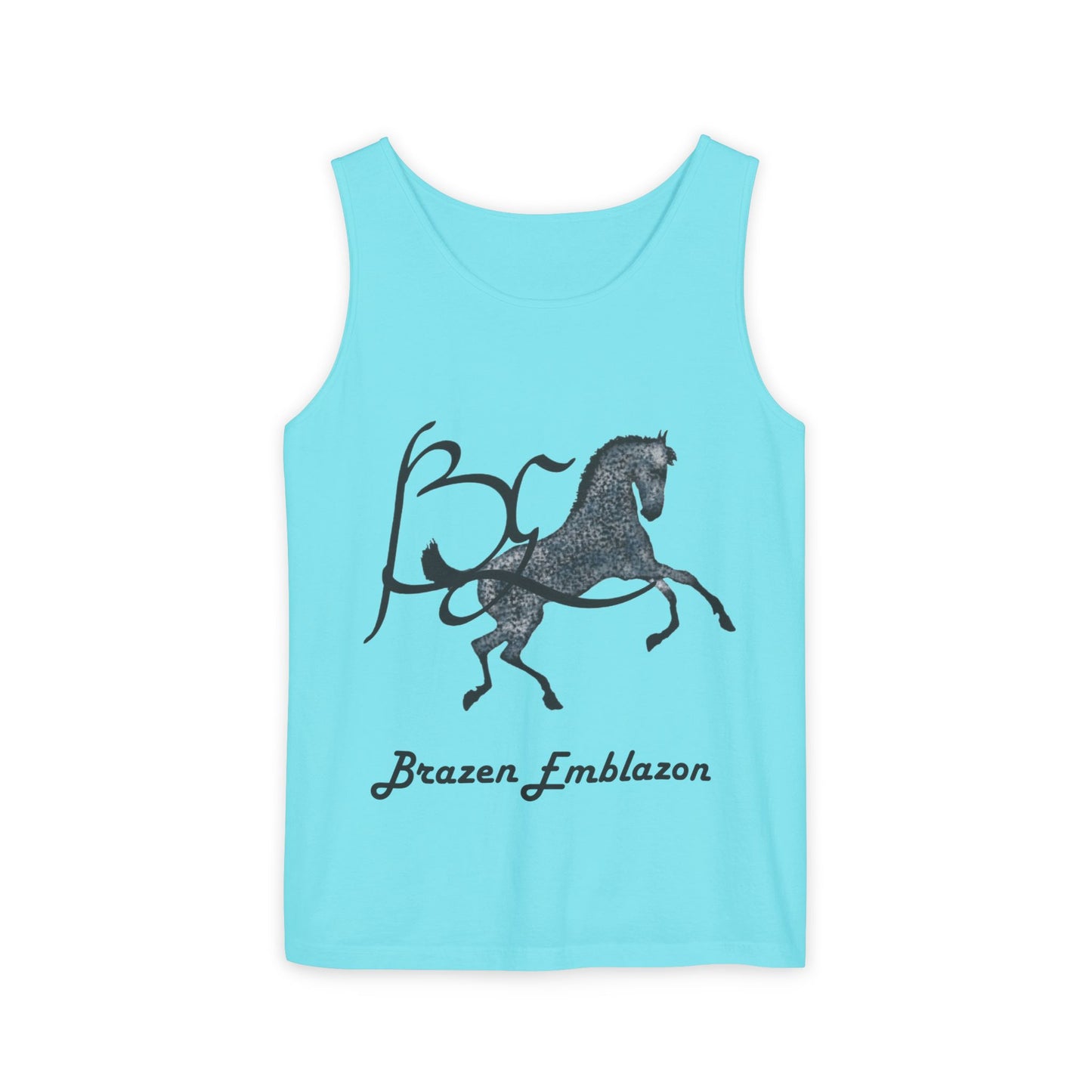 Tank Top- Unisex Garment-Dyed-BE Logo-Gray Colt-10 Colors