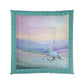 Comforter-Gray Horse Design-4 Sizes-King Queen Double Twin-Pastels Blue Pink Green