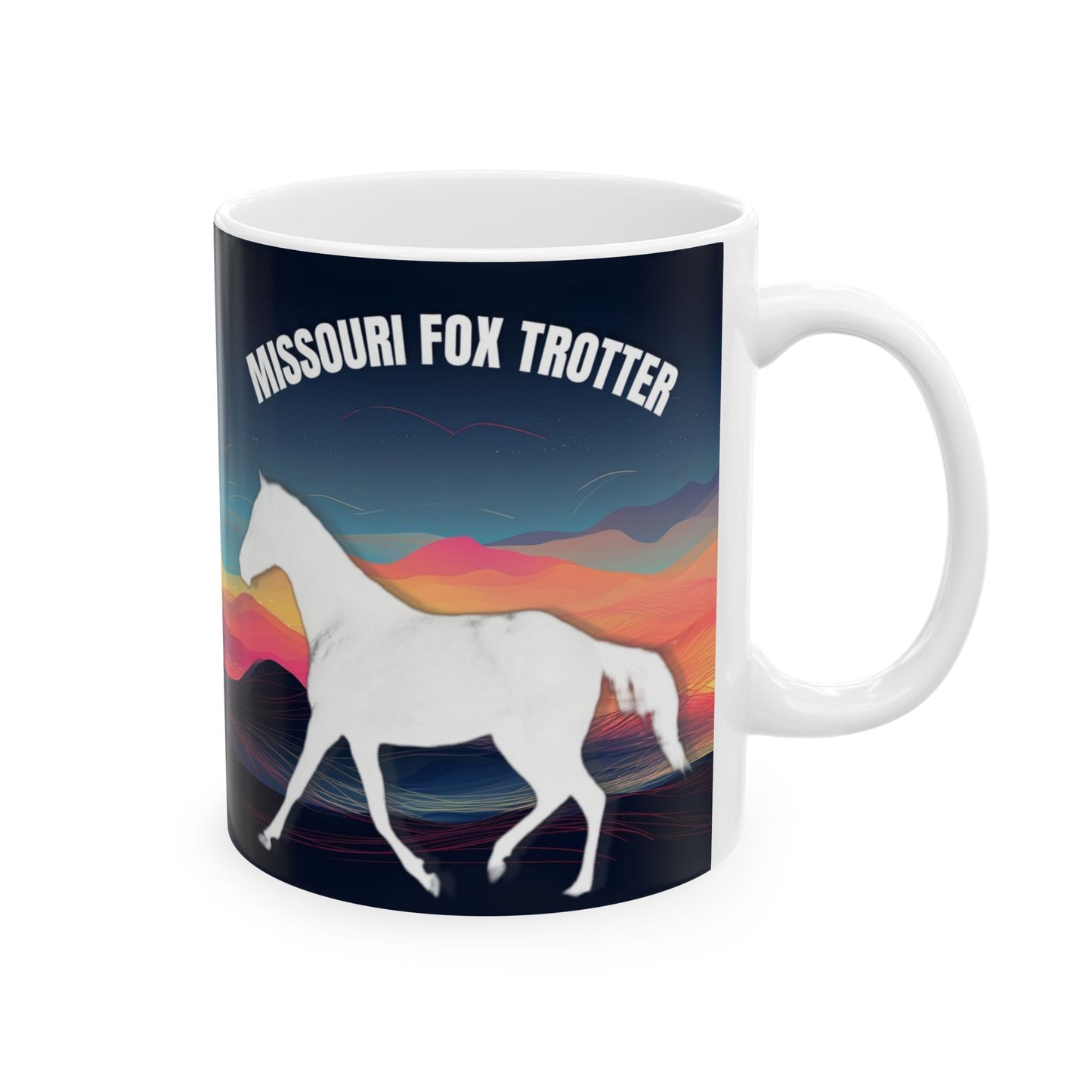 Mug Ceramic, (11 0z) Missouri Fox Trotters-Horses