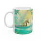 J3020 Mug Ceramic 11oz-Horse-Palomino Horse-Seek Rainbows-Inspirational