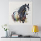 H848 Matte Canvas, Stretched, 0.75" Pinto Draft Horse