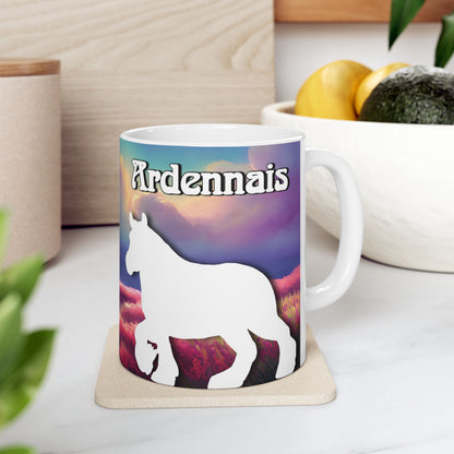 Mug Ceramic, (11oz)  Ardennais Draft Horse