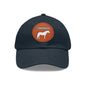 Baseball Cap-Dad Hat with Leather Patch (Round)-Connemara Pony-Horse