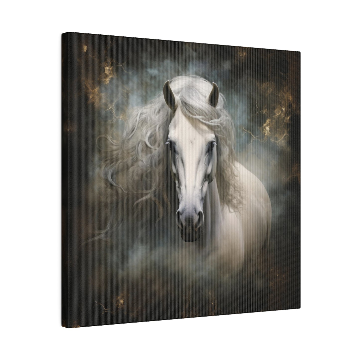 H2000 Matte Canvas, Stretched, 0.75"-Gray Horse White