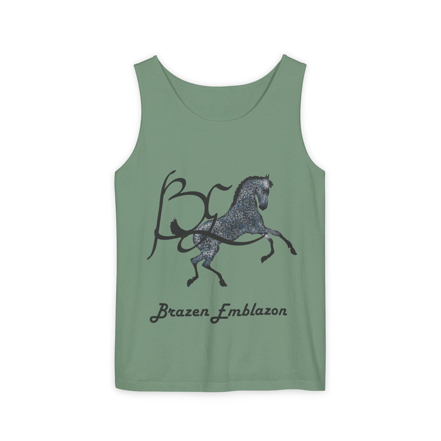 Tank Top- Unisex Garment-Dyed-BE Logo-Gray Colt-10 Colors