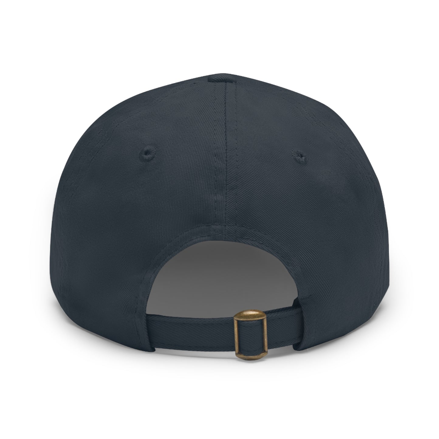 Baseball Cap-Dad Hat with Leather Patch (Round)-Swedish Warmblood-Horse