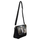 Handbag-Shoulder Bag with Back Zipper-Shoulder Bag with Back Zipper-White Horse-Smoky Black