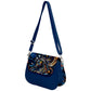 Handbag-Shoulder Bag-Saddle-Horse-Blue-Black-Gold