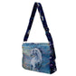 Handbag-Multifunction Bag-Buckle-Blue-Gray Horse-Floral-Flowers