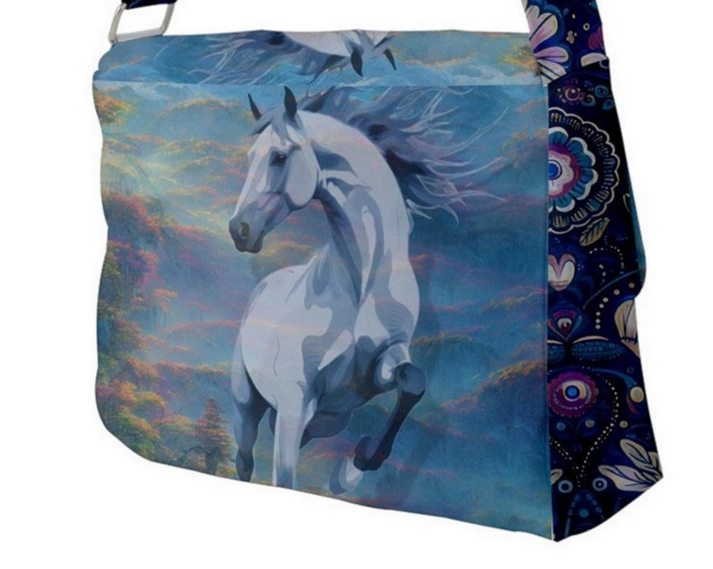 Handbag-Crossbody Bag-Double Gusset-Gray Horse