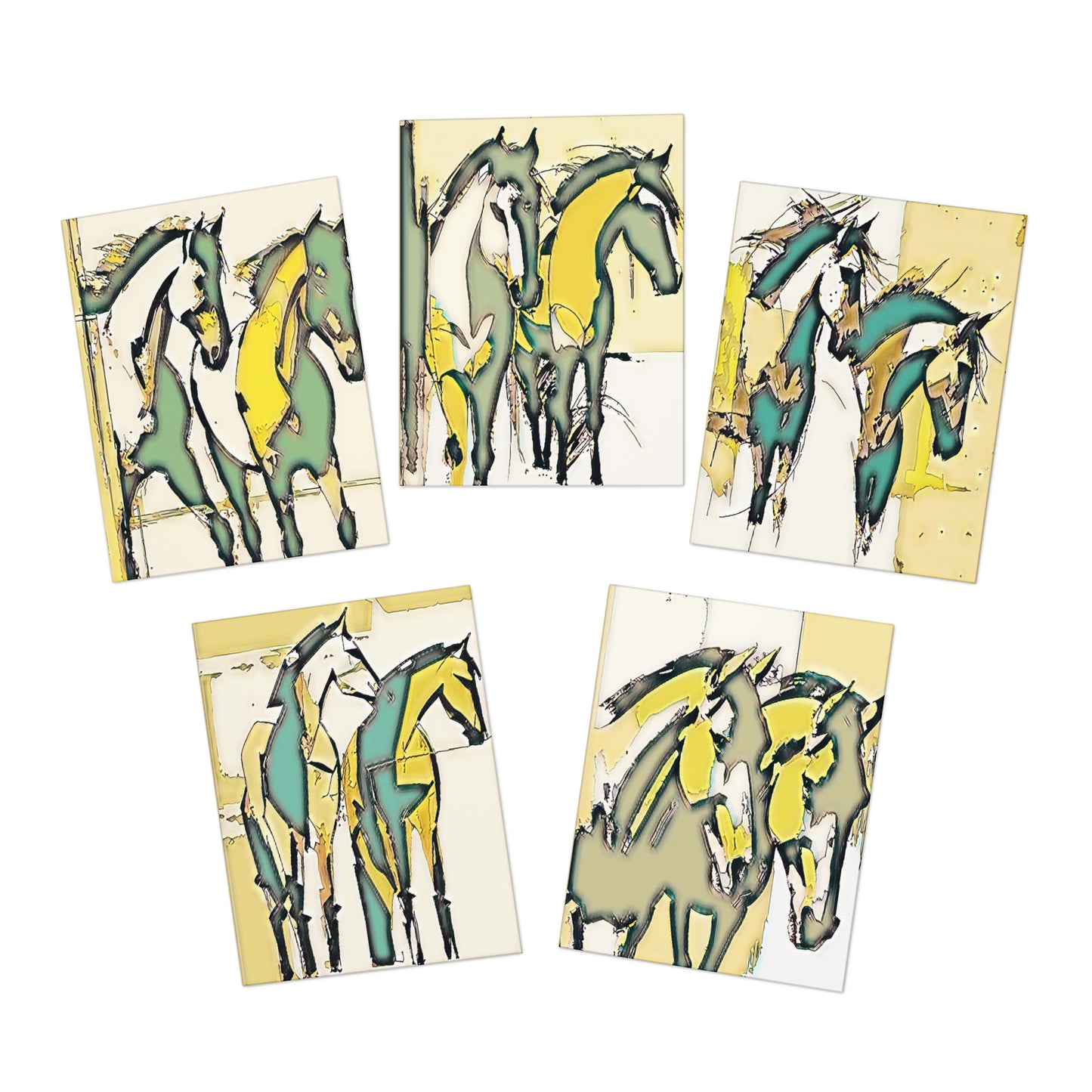 J964 Greeting Cards (5-Pack) Assortment- Horses