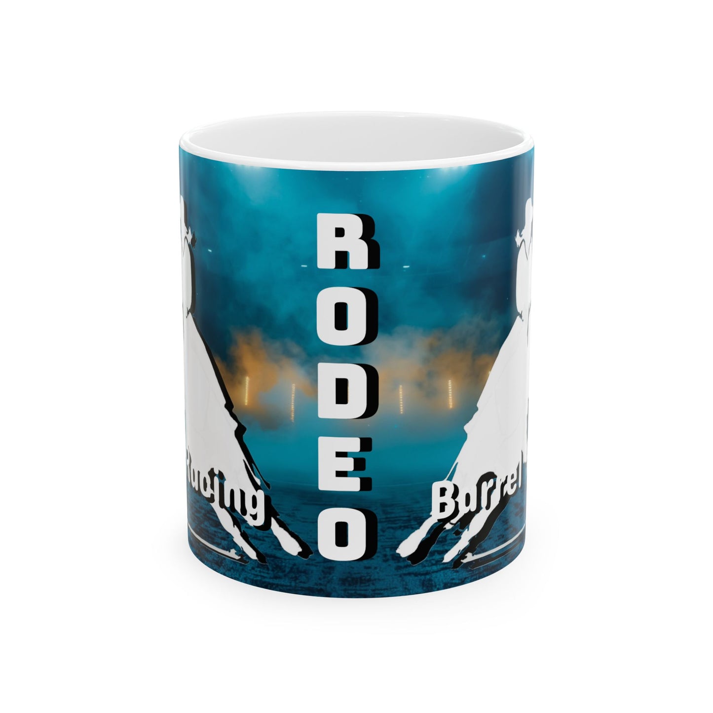 Mug Ceramic, (11 0z) Horses-Rodeo-Barrel Racing