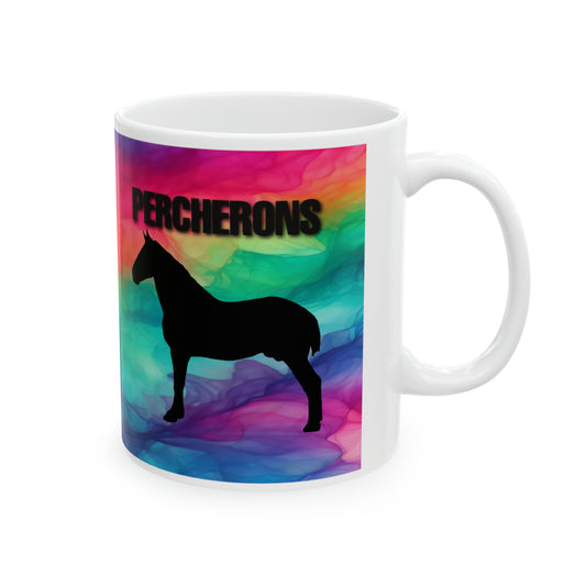 Y285 Mug Ceramic 11oz-Percherons Draft Horses