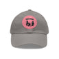 Baseball Cap-Dad Hat with Leather Patch (Round)-Rodeo-Team Roping- Horse