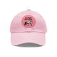 Baseball Cap-Dad Hat with Leather Patch (Round)-Paint Horse