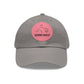 Baseball Cap-Dad Hat with Leather Patch (Round)-Reining Horse