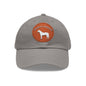 Baseball Cap-Dad Hat with Leather Patch (Round)-Swedish Warmblood-Horse