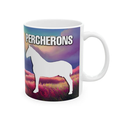 Mug Ceramic, (11 0z) Percheron Draft Horses