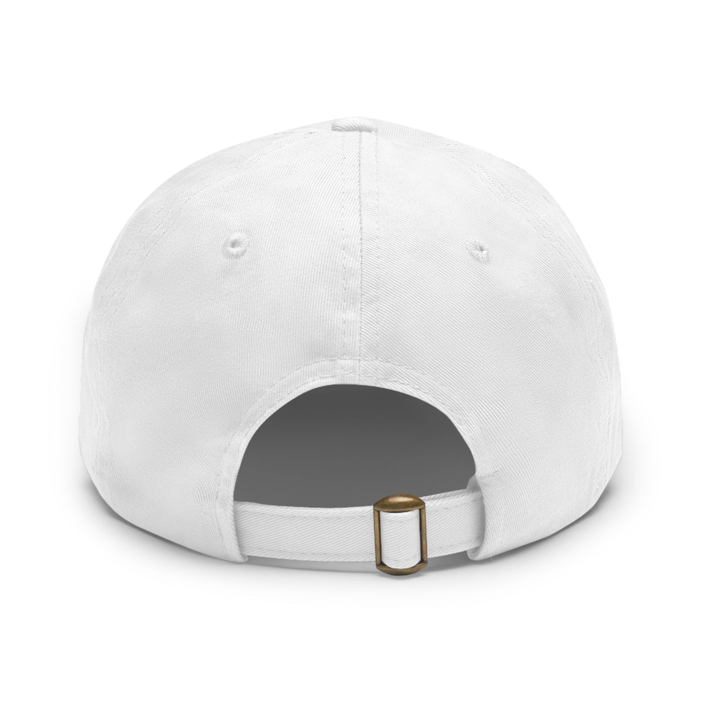 Baseball Cap-Dad Hat with Leather Patch (Round)-Morgans Horse