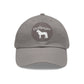 Baseball Cap-Dad Hat with Leather Patch (Round)-Haflinger Draft Pony Horse