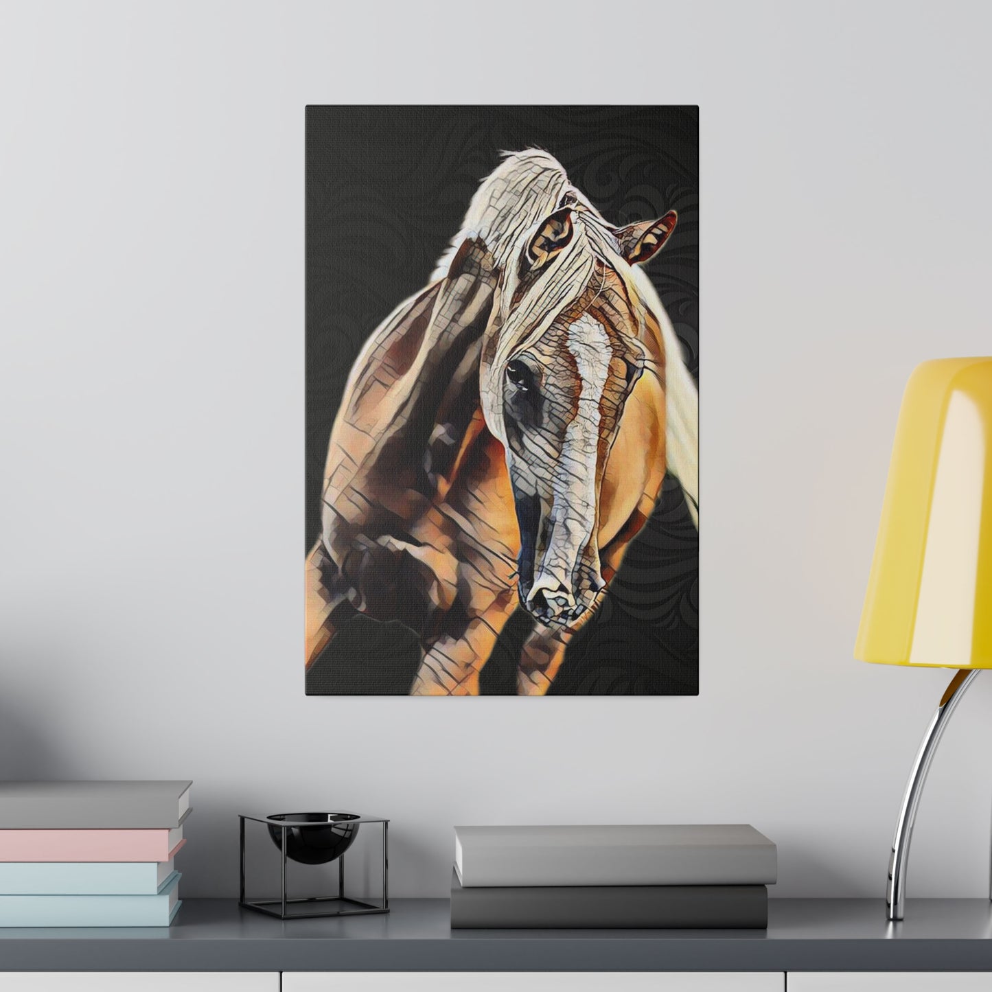 H1010 Matte Canvas, Stretched, 0.75"-Palomino Horse