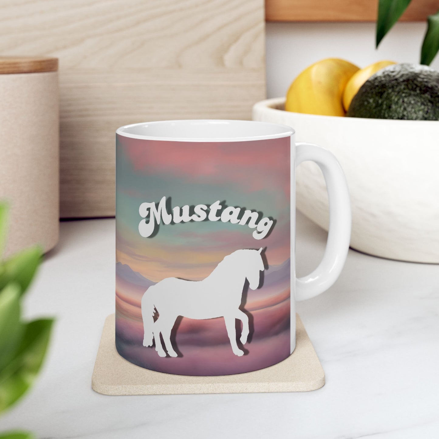 Mug Ceramic, (11 0z) Mustangs-Wild Horses