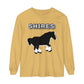 T-Shirt-Women's-Men's-Garment-dyed-Long Sleeve-All Cotton-Horses-Shire Drafts