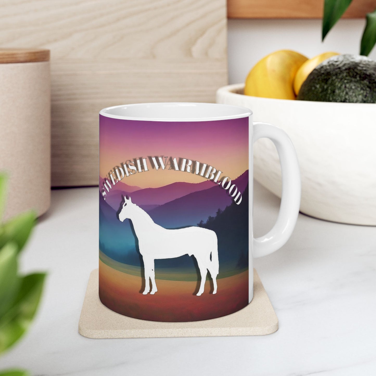 Mug Ceramic, (11 0z) Swedish Warmblood Horses