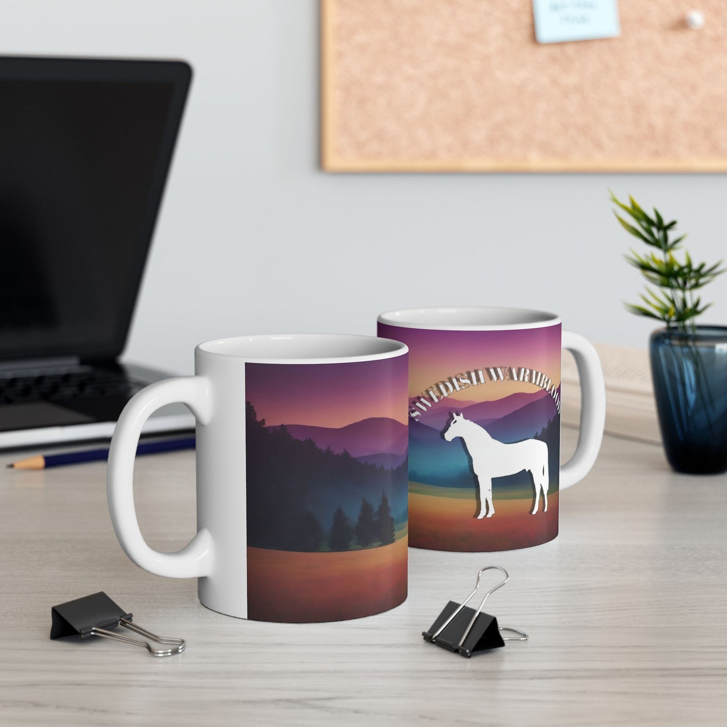 Mug Ceramic, (11 0z) Swedish Warmblood Horses