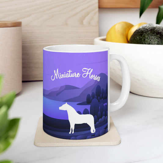 Mug Ceramic, (11 0z) Miniature Horses