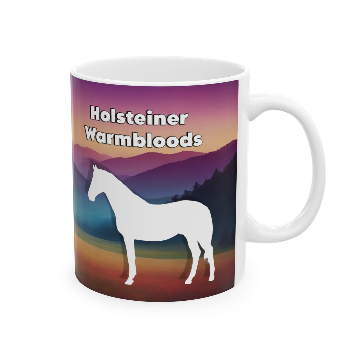 Mug Ceramic, (11 0z) Holsteiner Warmblood Horses